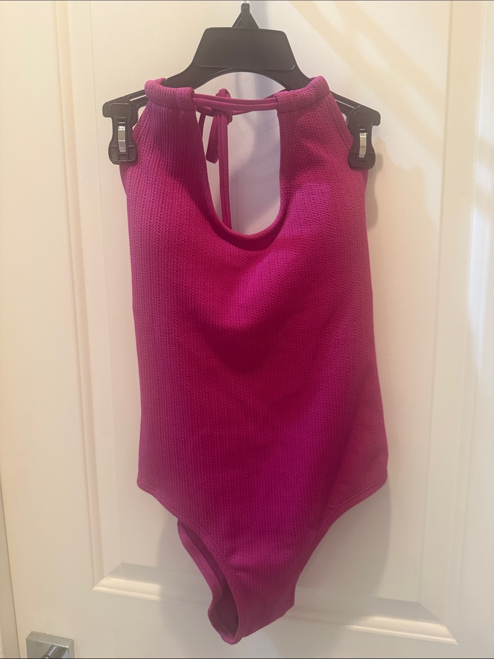 Roxy Fuchsia Halter Knit Bodysuit